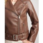 Belted Biker Real Leather Jacket