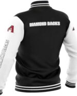 Arizona Diamondbacks Baseball Full Snap Wool Varsity Jacket Black