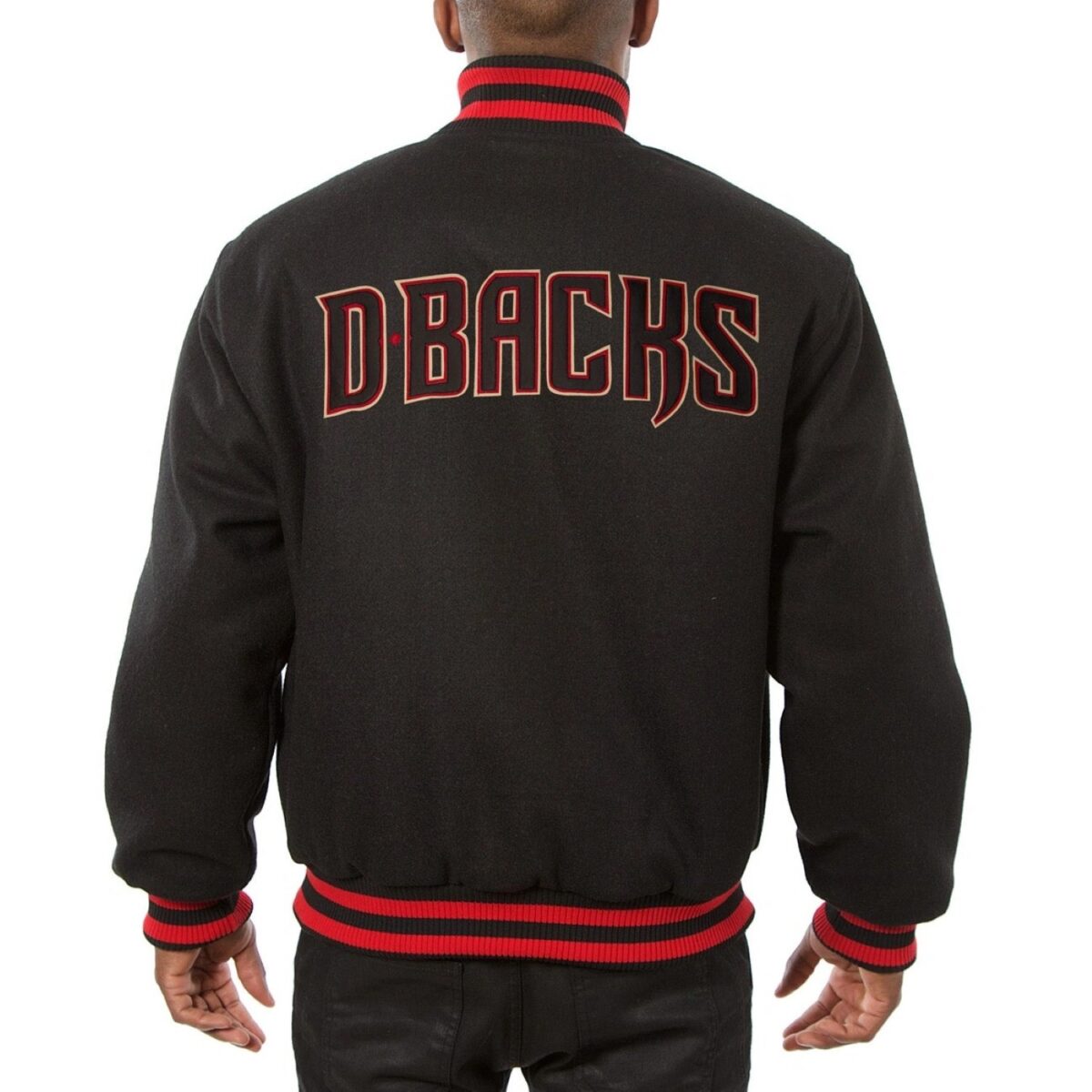 Arizona Diamondbacks Baseball Team Players Wool Varsity Jacket Black