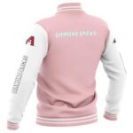 Arizona Diamondbacks Baseball Team Players Wool Varsity Jacket Pink White