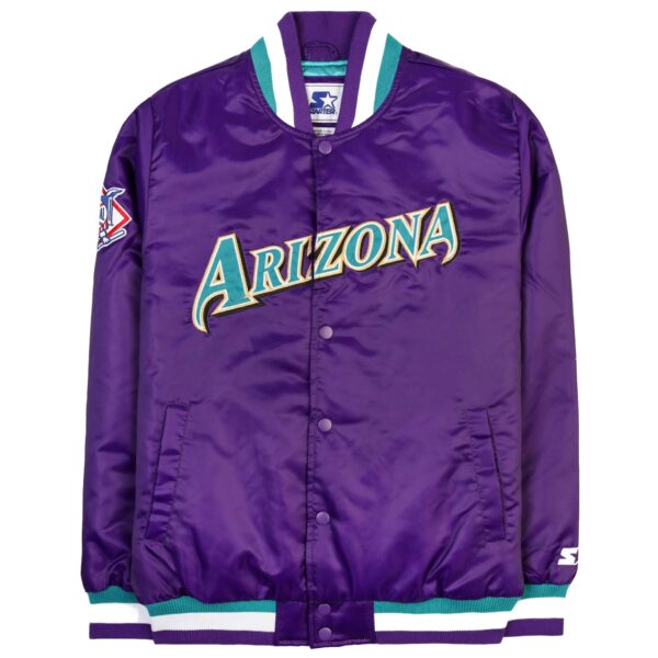 Arizona Diamondbacks Classic Satin Purple Varsity Jacket