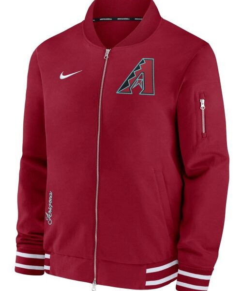 Arizona Diamondbacks Nike Full Zip Bomber Varsity Red Jacket