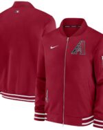 Arizona Diamondbacks Nike Full Zip Bomber Varsity Red Jacket