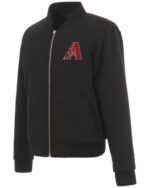 Arizona Diamondbacks Reversible Fleece Black Varsity Jacket