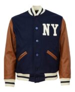 New York Black Yankees 1940 Authentic Navy & Brown Jacket