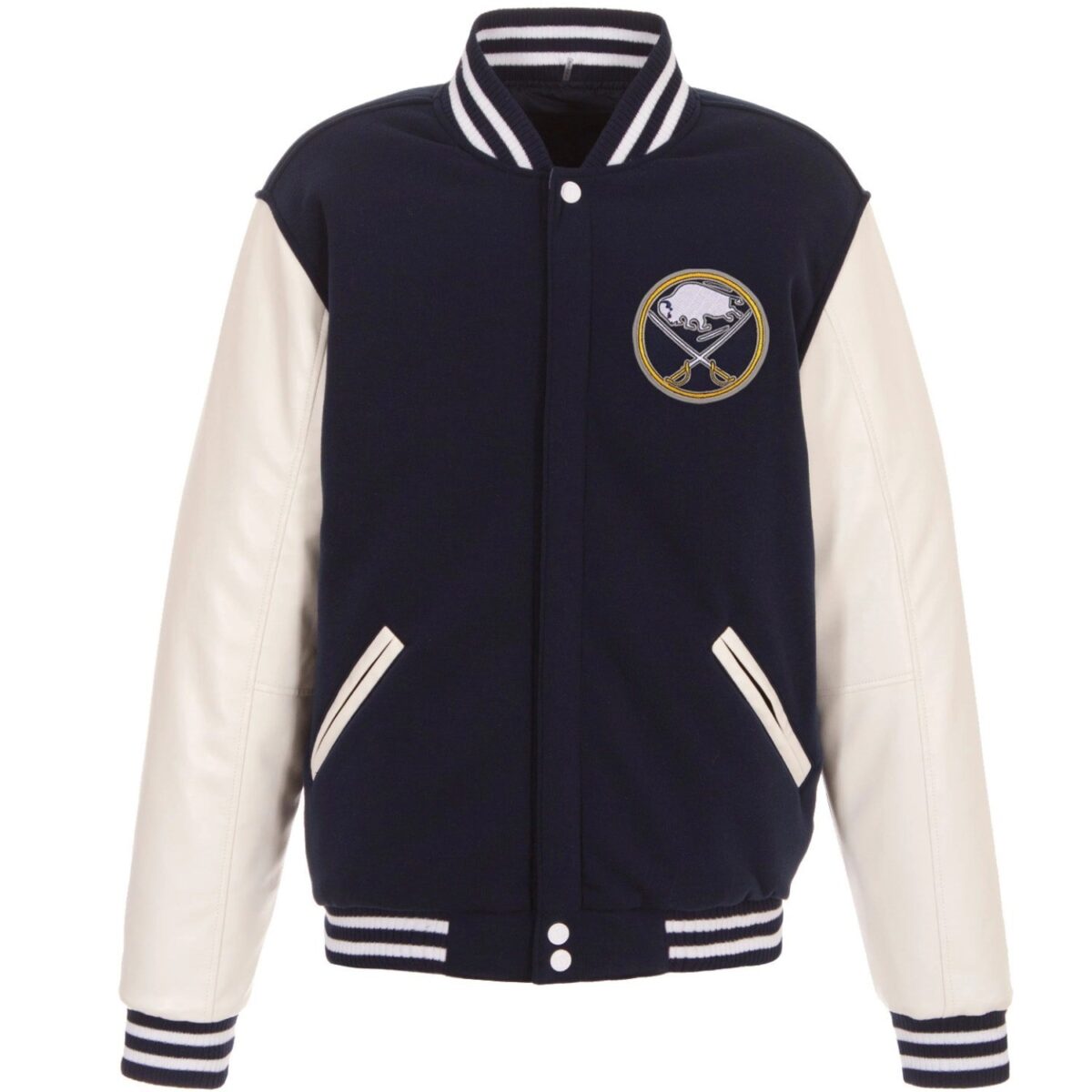 Buffalo Sabres Reversible Wool & Faux Leather Varsity Jacket