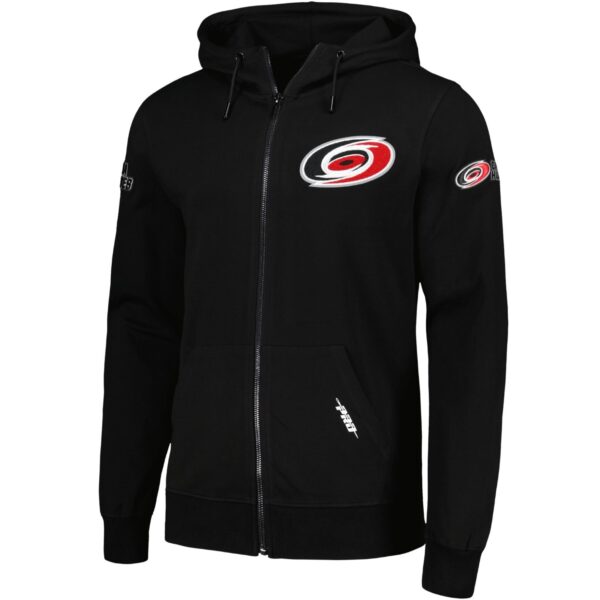 Carolina Hurricanes Pro Standard Classic Chenille Full-Zip Hoodie Black Varsity Jacket