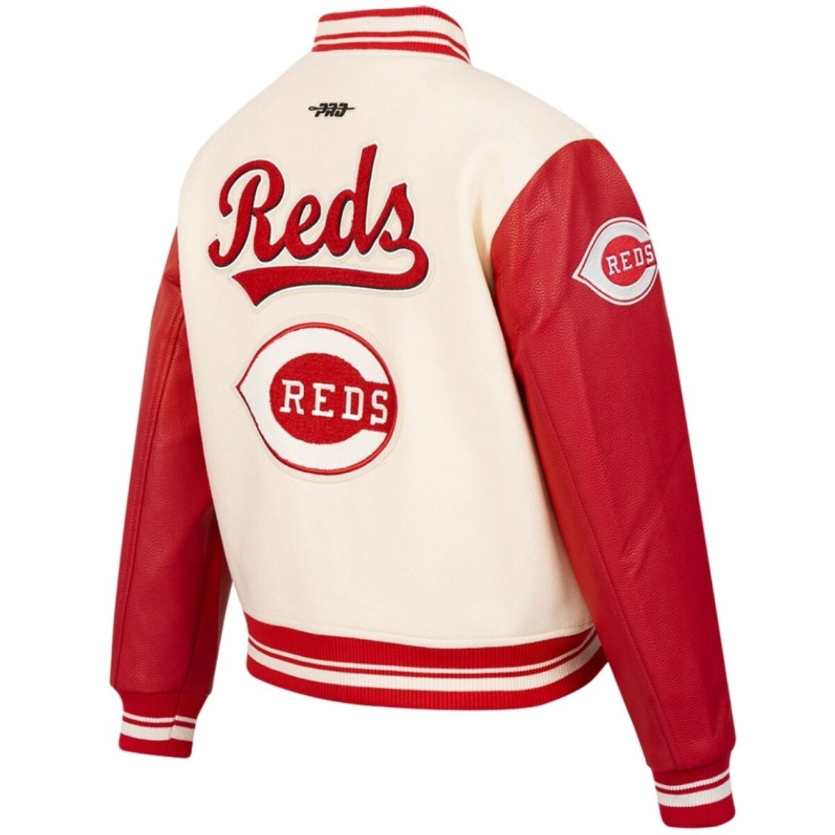 Women’s Cincinnati Reds Baseball Players Wool & Leather Jacket