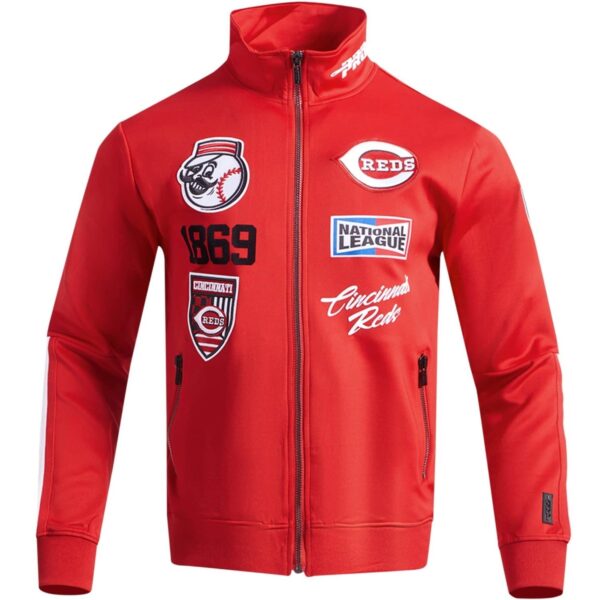 Cincinnati Reds Pro Standard Fast Lane Full-Zip Red Varsity Jacket