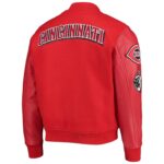 Cincinnati Reds Pro Standard Red Wool & Leather Varsity Jacket