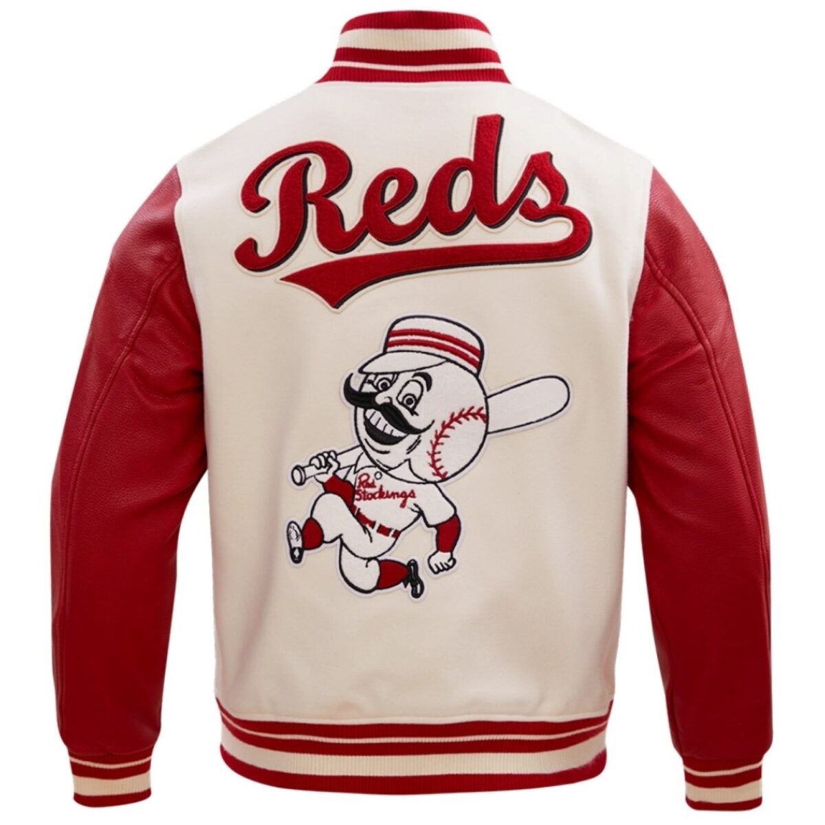 Cincinnati Reds Retro Classic Wool & Leather Varsity Jacket