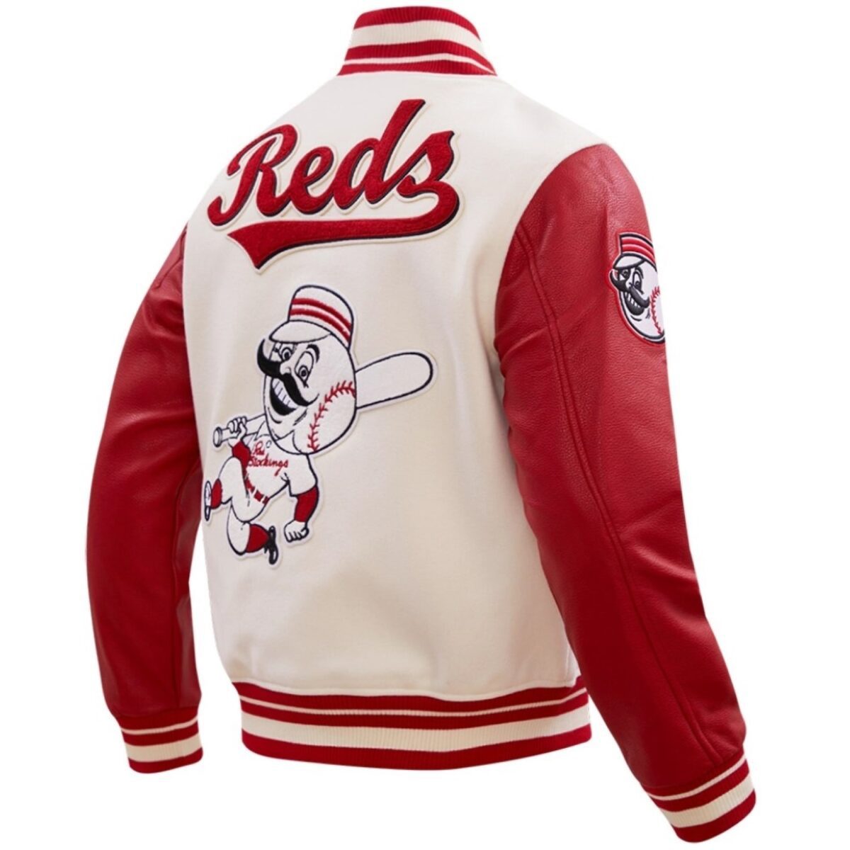 Cincinnati Reds Retro Classic Wool & Leather Varsity Jacket