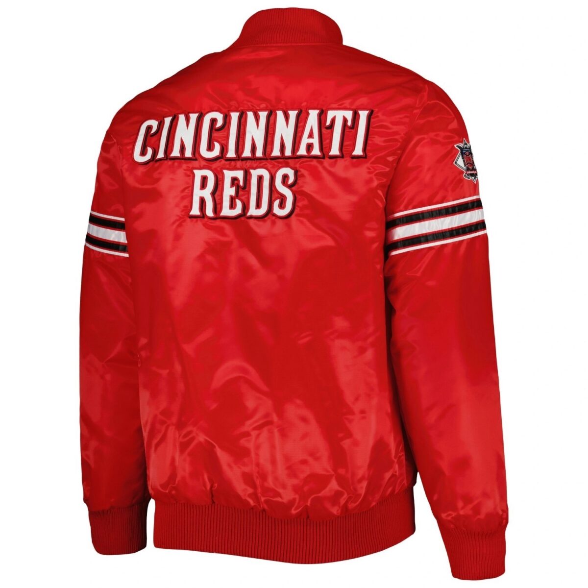 Cincinnati Reds Starter Pick & Roll Full-Snap Satin Varsity Red Jacket