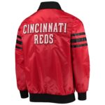 Cincinnati Reds Starter Red The Captain Satin Varsity Jacket