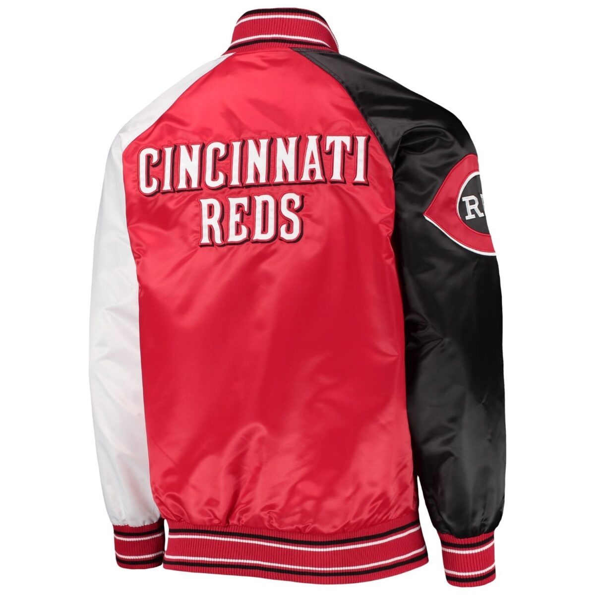 Cincinnati Reds Starter Reliever Full-Snap Satin Varsity Jacket