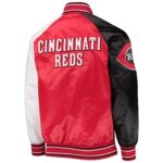 Cincinnati Reds Starter Reliever Full-Snap Satin Varsity Jacket