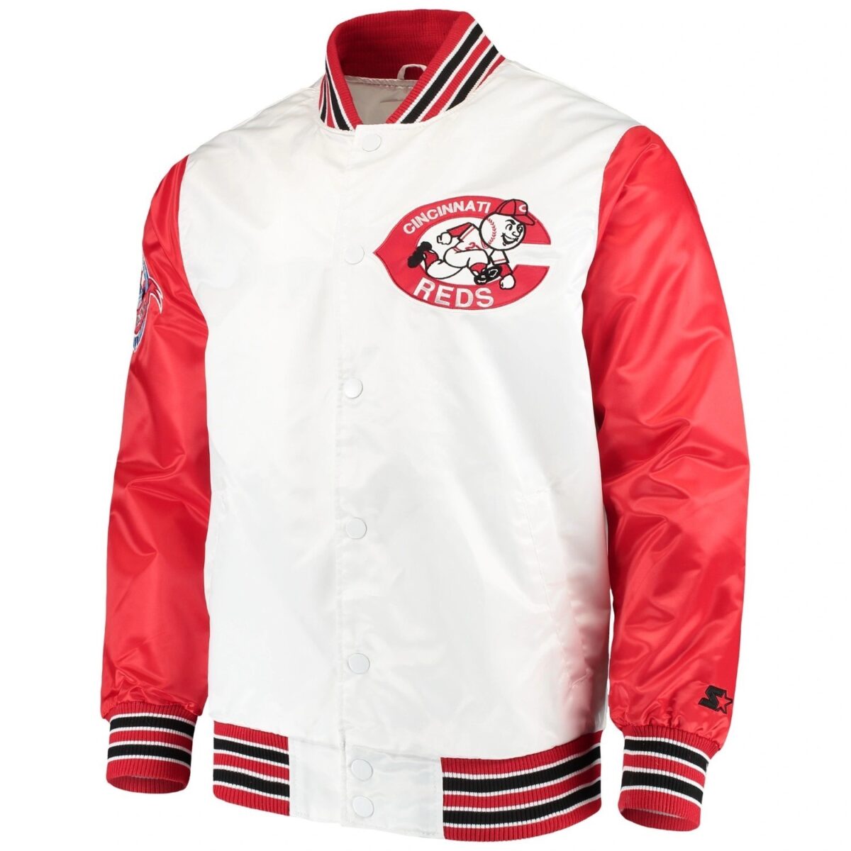 Cincinnati Reds Starter The Legend Full-Snap Satin Varsity Jacket