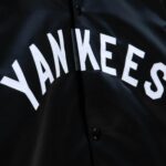 New York Yankees Lightweight Full-Snap Satin Black Varsity Jacket