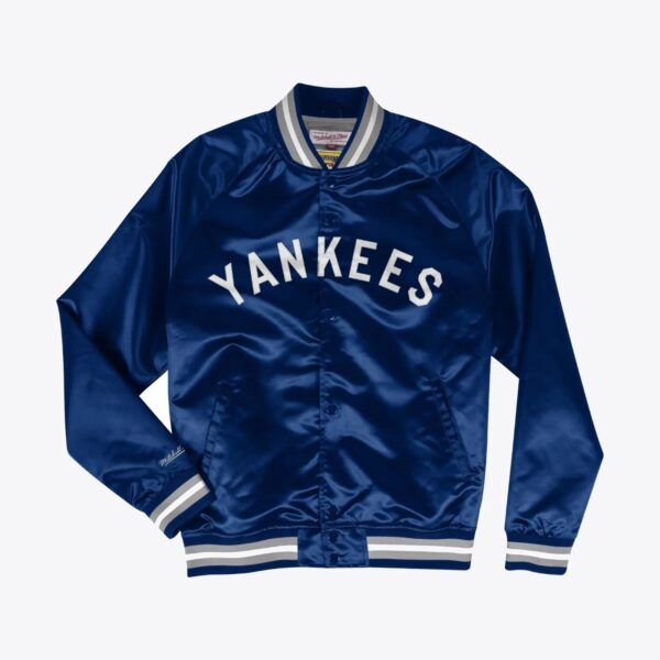 Lightweight Satin Blue Jacket New York Yankees