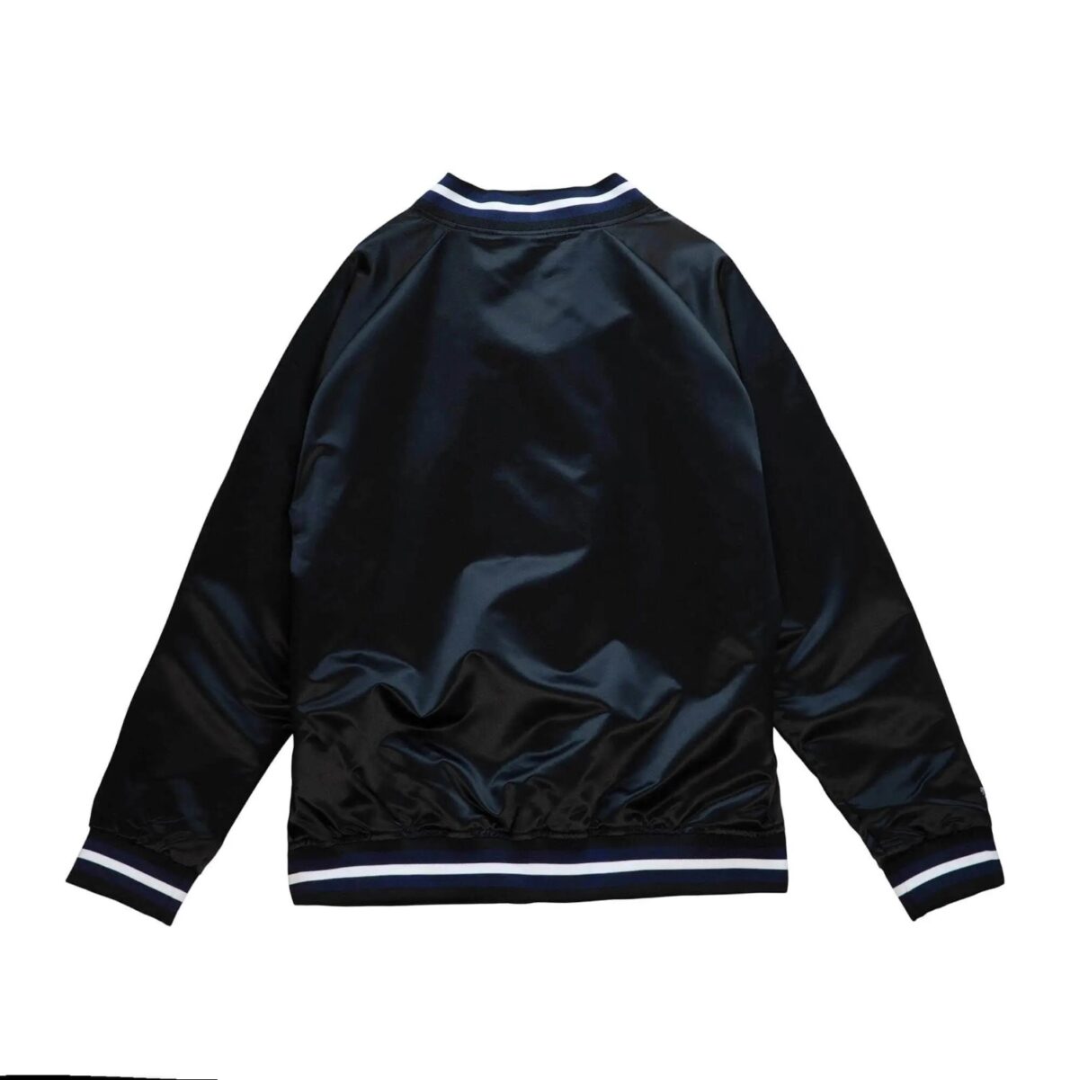 New York Yankees Lightweight Full-Snap Satin Black Varsity Jacket