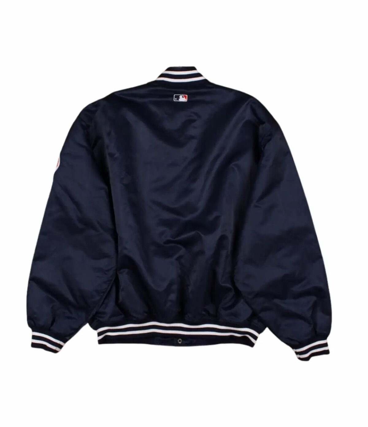 New York Yankees Ribbed Knitted Full-Snap Satin Varsity Jacket