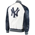 New York Yankees Starter Clean-Up Hitter White & Navy Varsity Jacket