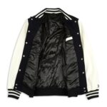 New York Yankees Wordmark Black & White Varsity Jacket