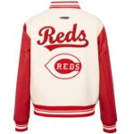 Women’s Cincinnati Reds Baseball Players Wool & Leather Jacket